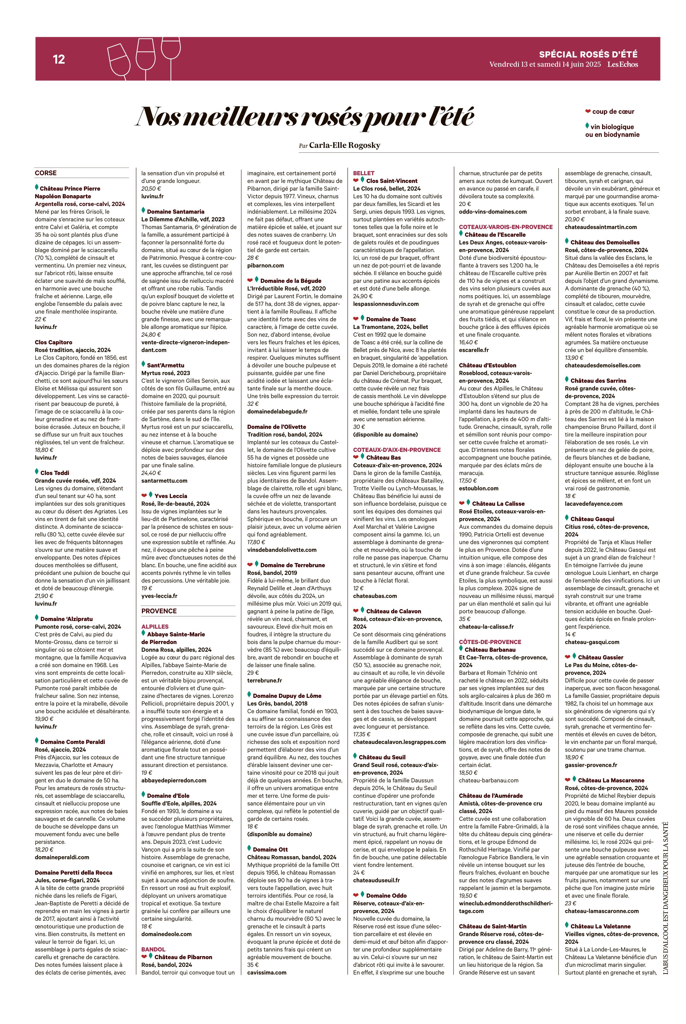 Les Echos Spécial Vins — Juin 2025